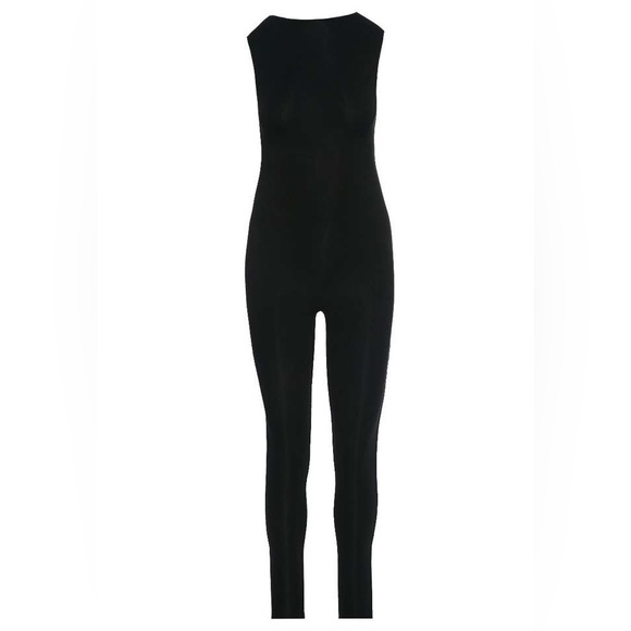 Naked Wardrobe The NW Sleeveless Mama Jumpsuit in Black - Picture 4 of 4